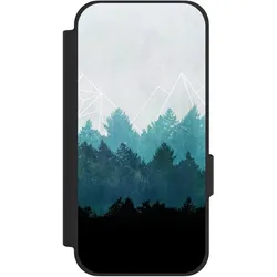 Nivocase Klapphülle für Google Pixel 10a Handyhülle aus Kunst Leder NIVOflip schwarz Abstrakt Baum Wald (Google Pixel 10a), Smartphone Hülle, Schwarz