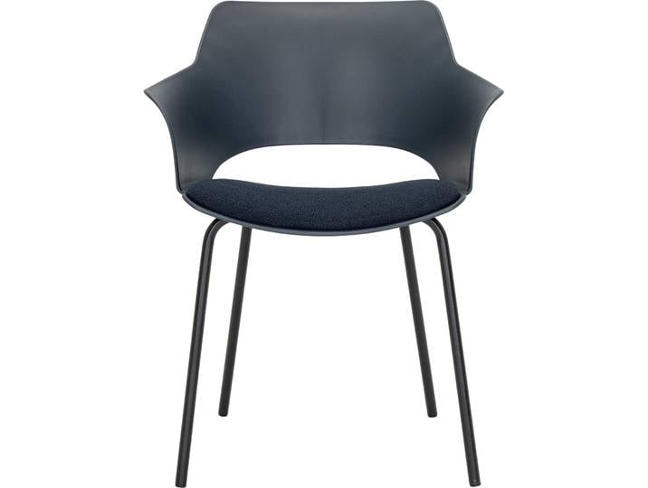 Stuhl Kourtney blau, schwarz Polypropylen