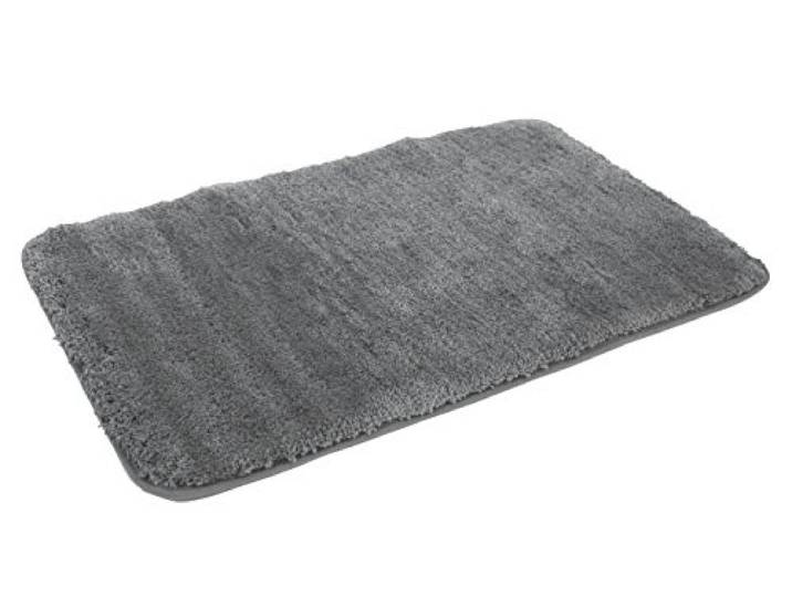 Mesana Kinzler J-10008/100 hochwertige Mikrofaser Badematte Uni, 80x150 cm, flusenfrei, pflegeleicht, anthrazit