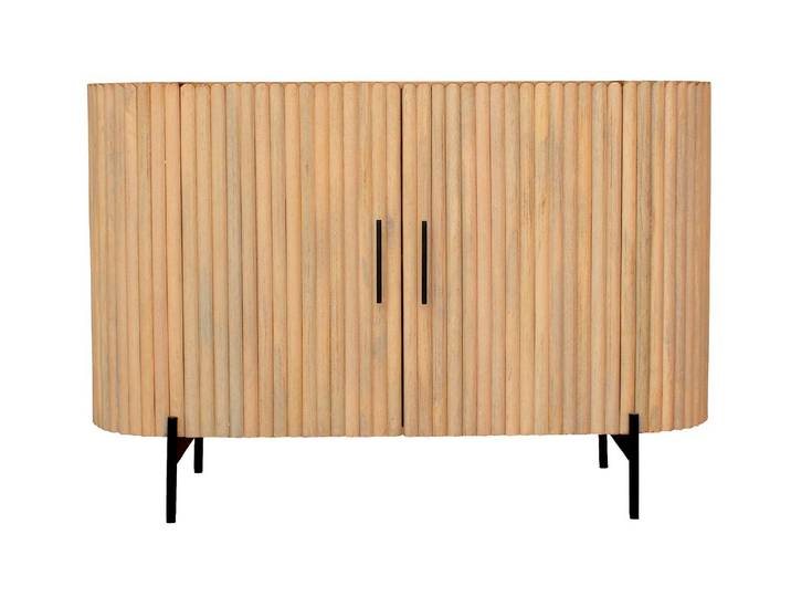 SIT Möbel STRIPE Kommode Naturfarben, schwarz