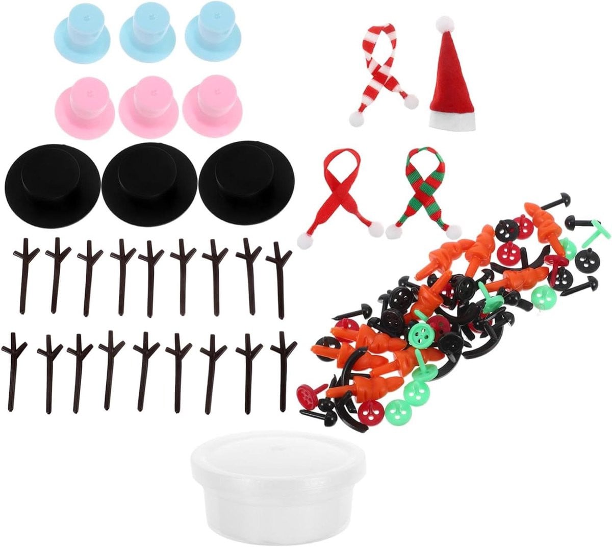 Sneeuwpop Knutselset - Modelleer Sneeuwman Kerst Decoratie - Multicolor - 16 cm