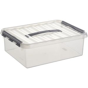 Sunware Aufbewahrungsbox Q-Line Box 79500609, 10L, mit Deckel, Kunststoff, transparent, A4, 40x30x11cm