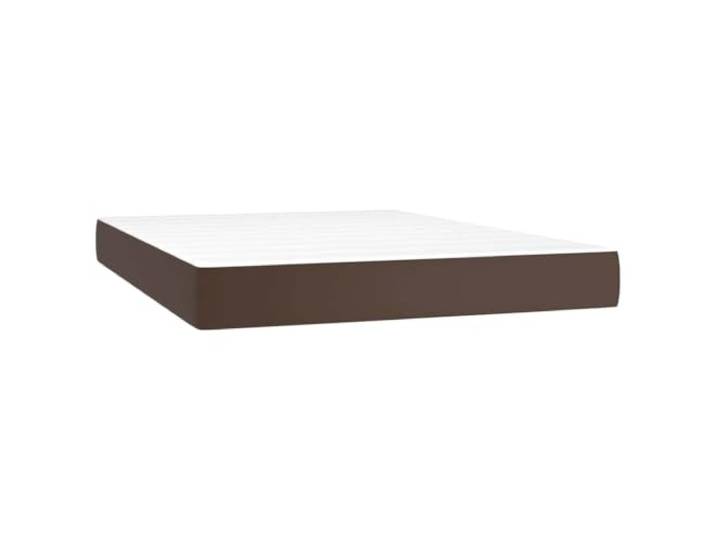 FDSAQOPT Taschenfederkernmatratze Mittel Braun 140x190x20 cm Kunstleder Kunstleder Bezug, schmutzabweisend, feucht abwischbar, Taschenfedern, Schaumstoff, mittelharte Unterstützung
