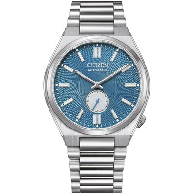 Automatikuhr CITIZEN "Tsuyosa", silber (silberfarben, blau), Armbanduhren, Damen, Automatikuhr, Armbanduhr, Mechanische Uhr, Herrenuhr, Damenuhr, Edelstahlarmband