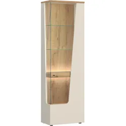 Vitrine Cut Out B: 60 cm Kaschmir/Eichefarben