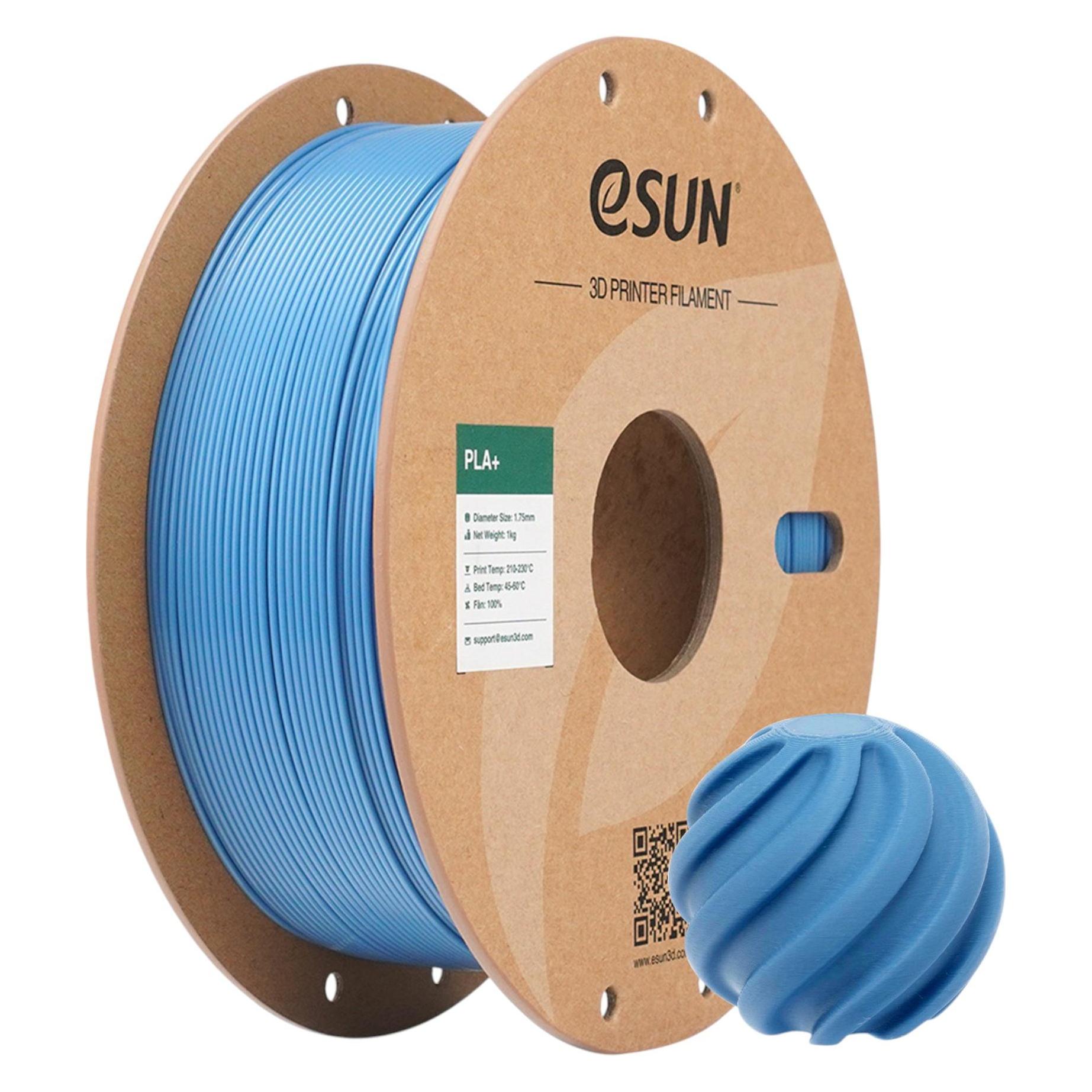 eSUN PLA+ Dunst Blau Filament 1.75mm 1Kg (PLA+, 1000 g, 1.75 mm) (PLA+175O-HU1P1)