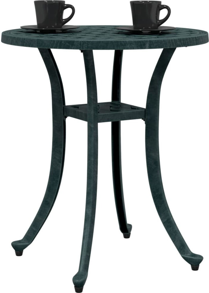 Marlow Home Co. Angalena Round Metal Outdoor Dining Table - 48 cm W 48 cm D Green/Green