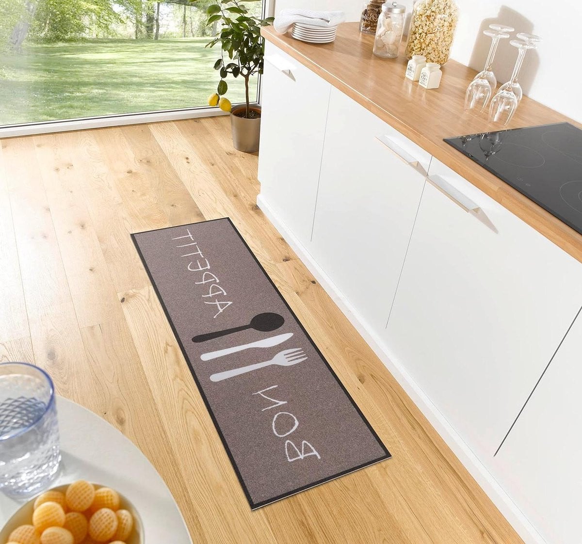 Keuken Runner Bon Appetit Motief - Keukentapijt met Antislip Onderkant - 50 x 150 cm