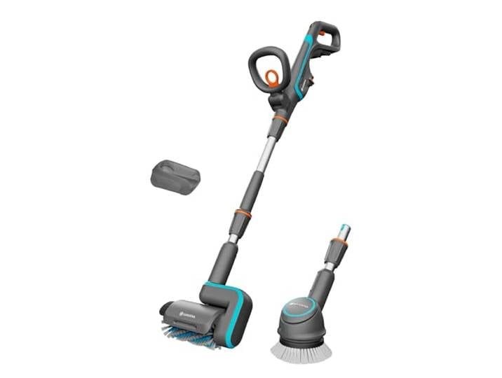 Gardena Nettoyeur de terrasse AquaBrush 18V/P4A - Universal - sans chargeur ni batterie: Extérieur\, Surfaces universelles\, Profil de brosse optimisé\, Commande à un bouton\, Sans fil (14842-55)