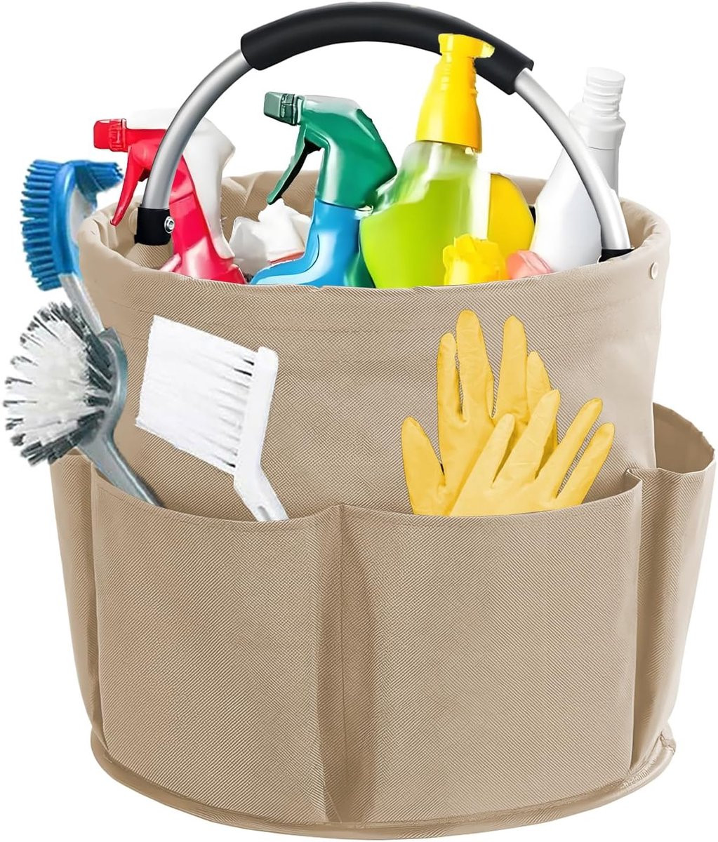 Opvouwbare reinigingsmand met handvat, 17 liter, textiel, solid