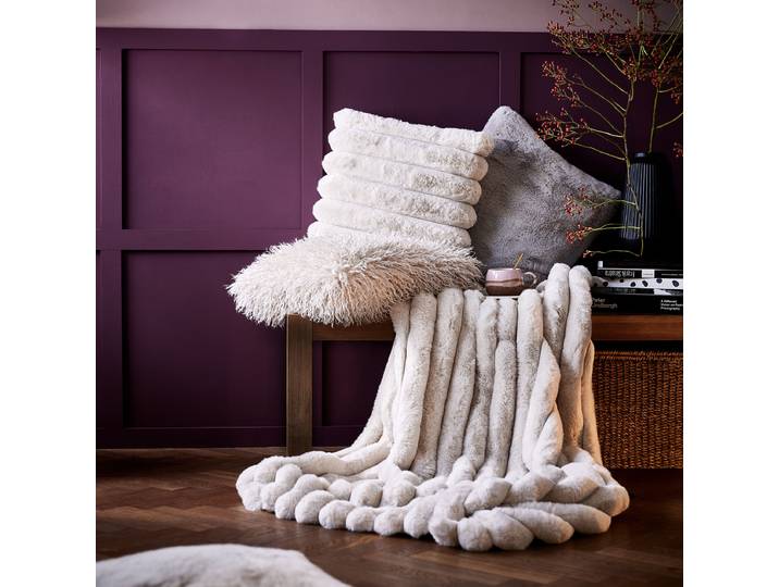 Kissen Beige/Beige 50 x 18 x 50cm Polyester