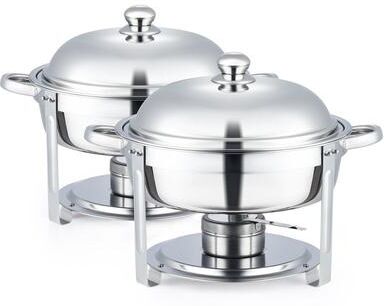 CO-Z 2 Packs Stainless Steel 5 Quarts Round Chafing Dish