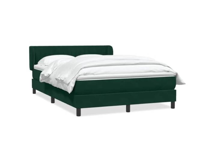 hliofuir Boxspringbett 160x220 cm Samt Dunkelgrün mit Matratze & Topper Komplettes Doppelbett fürs Schlafzimmer mit verstellbarem Kopfteil, punktelastischer Taschenfederkernmatratze & Topper.