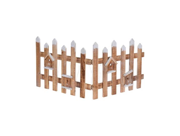Barrière enneigée pour décoration Noël avec led - 98x40cm