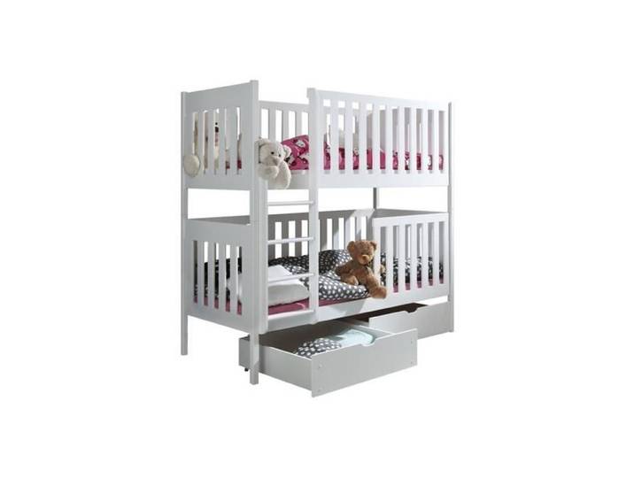 Lit superposés pour chambre enfant - Lit superposé Vista 104 345315 - Blanc - 188x86x179cm