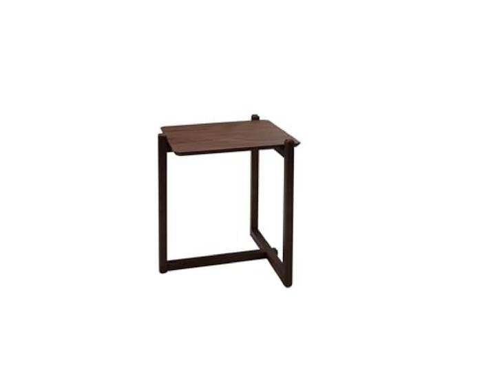 Hanah Home Moderner Beistelltisch aus Walnussholz, 54 x 57 x 58 cm Korpus aus 100% Buchenholz, Tischplatte aus 18 mm starkem MDF Stilvoll und funktional für Ihre Wohnräume