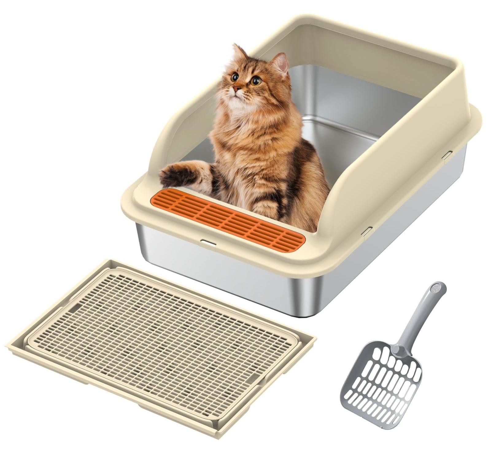 Solidchoice RVS Kattenbak met Deksel XL