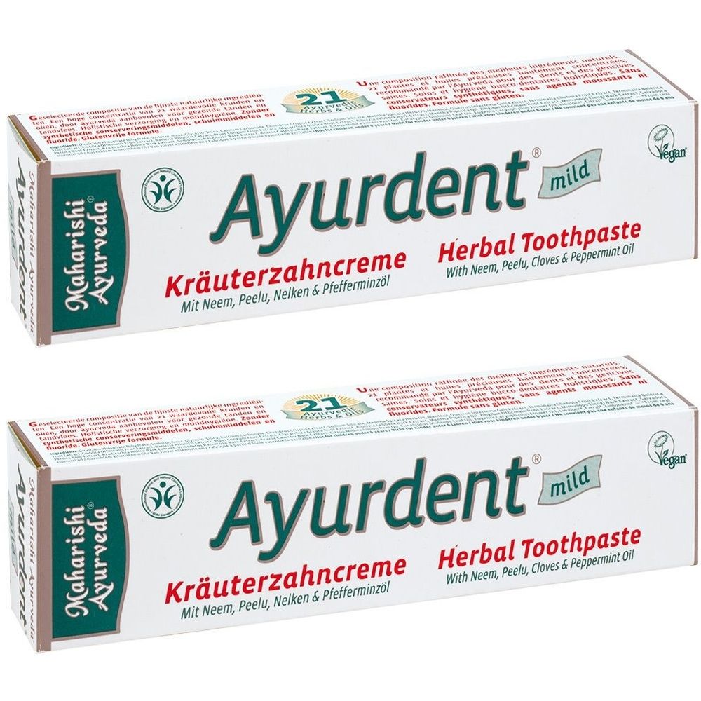 Ayurdent Zahncreme Mild x2 2x75 ml