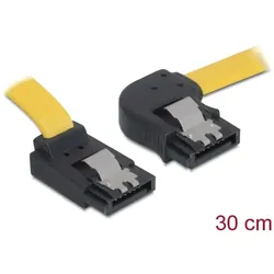 Delock SATA 3 Gb/s Kabel oben gewinkelt auf rechts gewinkelt 30 cm gelb