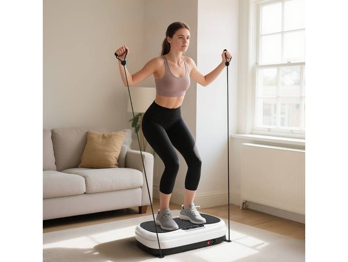 SPORTNOW Plateforme Vibrante 50 Vitesses LED Télécommande Exercice
