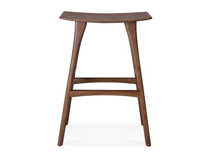 Ethnictaft Osso Barhocker Teak Braun