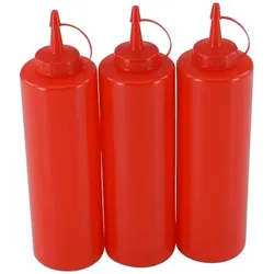 GVK ECO 3er Set Quetschflasche Rot 0,70 Liter