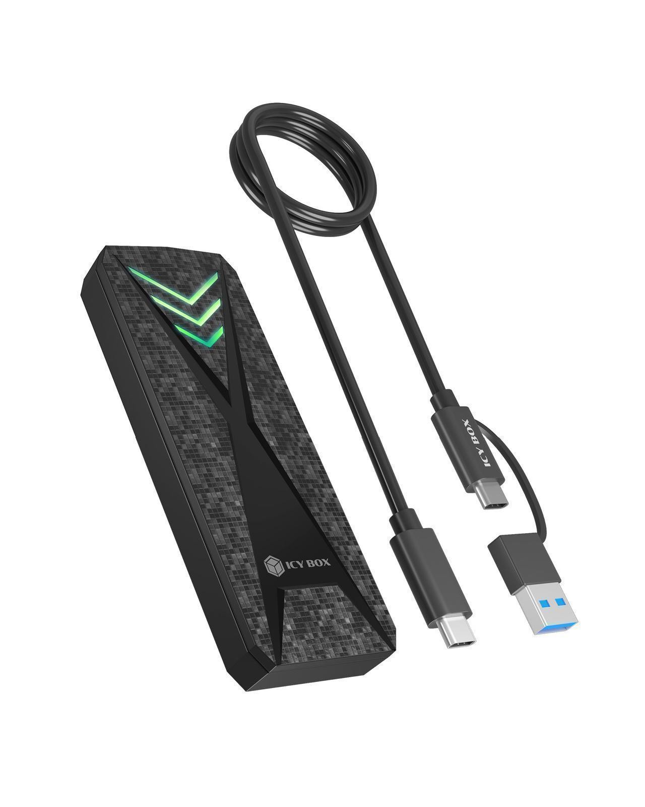 Raid Sonic RaidSonic Icy Box IB-1805ML-CU3 NVMe Gehäuse M.2 SSD mit RGB