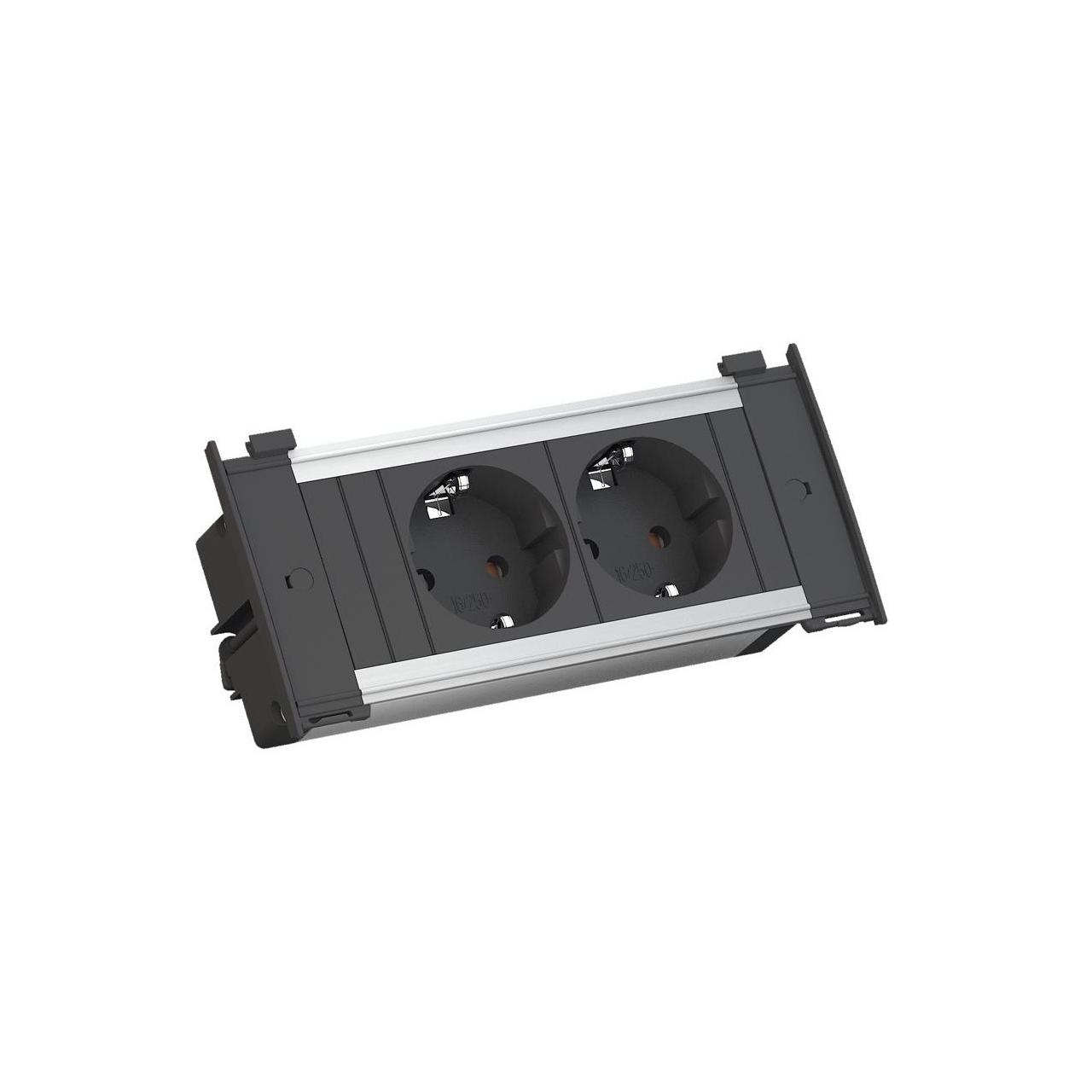 Bachmann KAPSA X-Small 2x Schutzkontakt Montagestecker (2x, CEE 7/3, 2 m) (927.200)