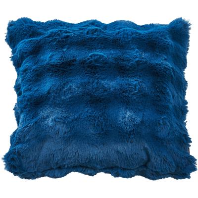 Dekokissen DONE. "Aura", blau (dunkelblau, unifarben), B:50cm L:50cm, Polyester, Dekokissen_Sitzkissen_Kissenhüllen, 3D Wellenstruktur