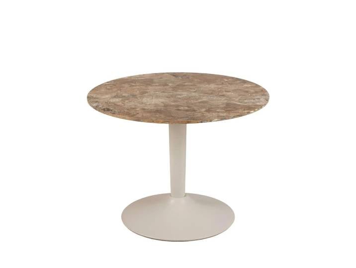 Table basse ronde en céramique marron l60