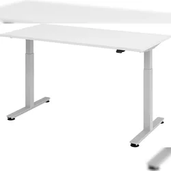 bümö elektrisch höhenverstellbarer Schreibtisch weiß 160x80 cm - Schreibtisch höhenverstellbar elektrisch, elektrischer Schreibtisch & Gaming Tisch,