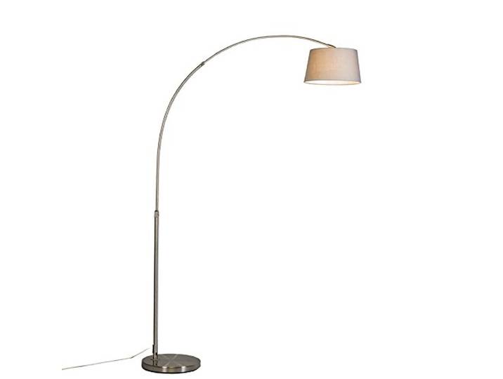 Qazqa arc-basic - Lampe arquée - 1 lumière - H 1760 mm - Gris - Moderne - éclairage intérieur - Salon