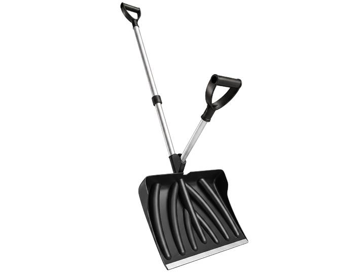 Outsunny Sneeuwschuiver 45 cm breed, kunststof sneeuwschep met ergonomische extra handgreep, aluminium steel en metalen rand