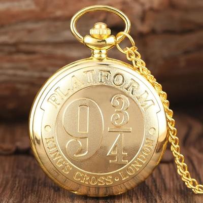 Uplift Picks Retro Bronze Quartz Pocket Watch Vintage Style Flip Cover Timepiece gold