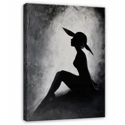 LEINWANDBILD Frau Morceau Schwarz 70x100 cm