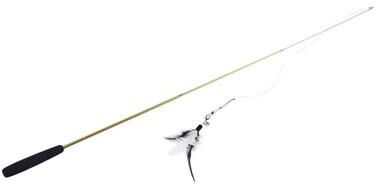 Uplift Picks Telescopic Feather Cat Teaser Wand With Replacement Head yellow