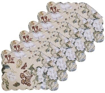 C&F Home Garden Images Quilted Placemat Set 6