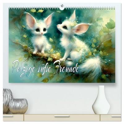 Pelzige süße Freunde (hochwertiger Premium Wandkalender 2026 DIN A2 quer), Kunstdruck in Hochglanz