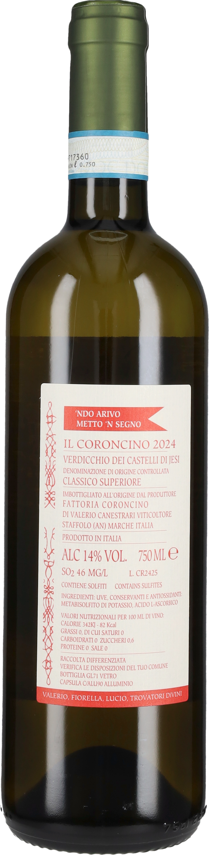 Verdicchio dei Castelli di Jesi Classico Superiore 'Il Coroncino' Coro