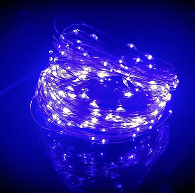 Inspire Curations 5M Battery Operated Waterproof Copper Wire Fairy Lights purple 2m