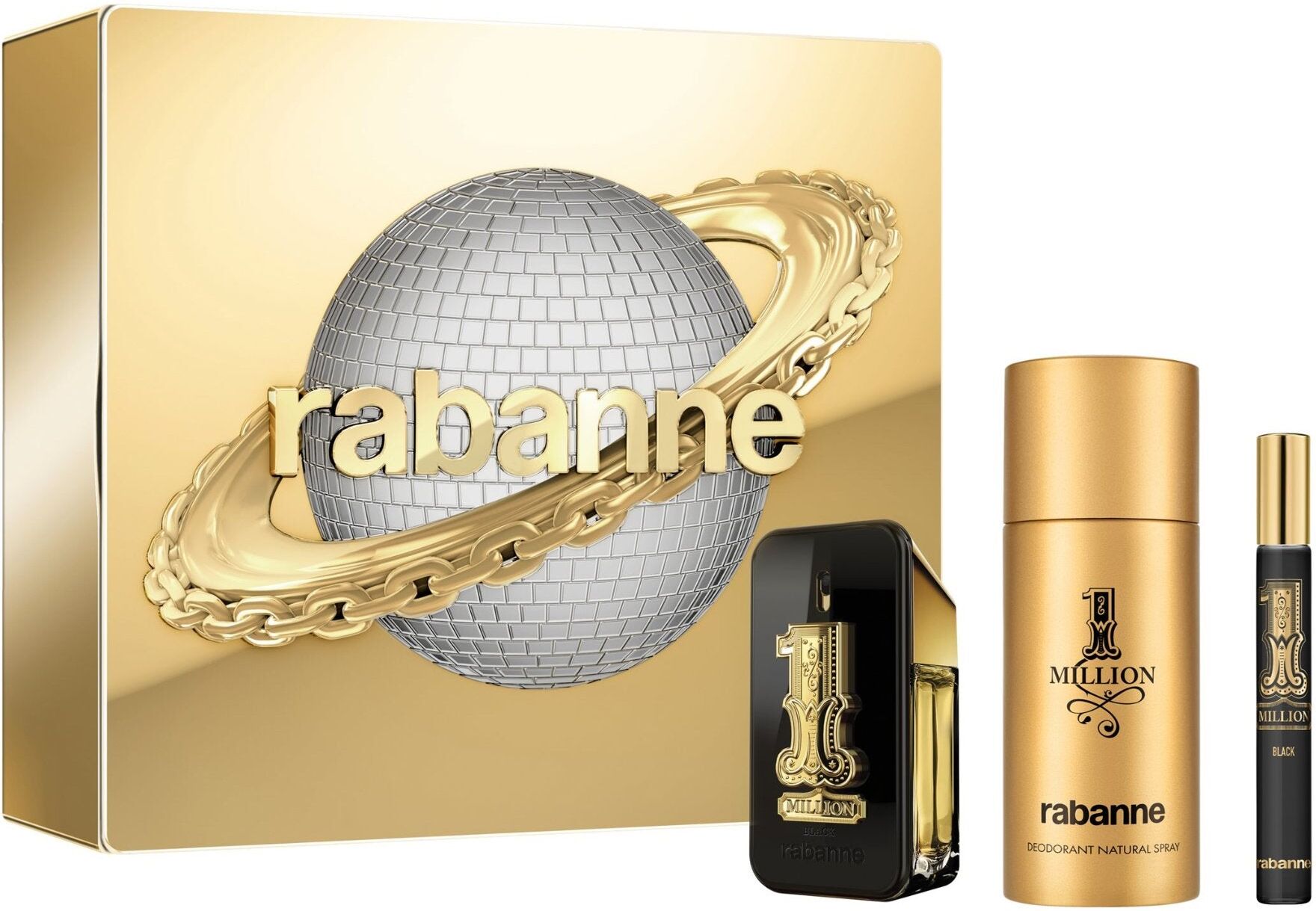 Rabanne 1 Million Black - 50ml Eau De Parfum Gift Set