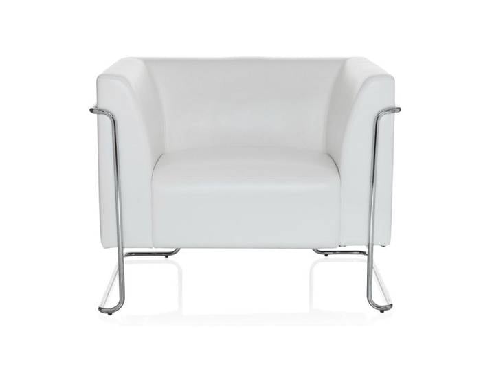 Fauteuil rembourré - hjh OFFICE - CURACAO - Blanc - similicuir