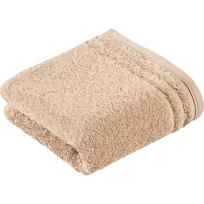 Gästehandtuch VOSSEN "Vienna Style Supersoft", beige (tibet), B:30cm L:50cm, Walkfrottee, Baumwolle, Handtücher, im Set, supersoft Baumwolle