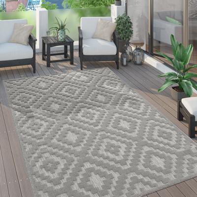 Paco Home Indoor & Outdoor Rug With Moroccan Trellis High-Low Pattern