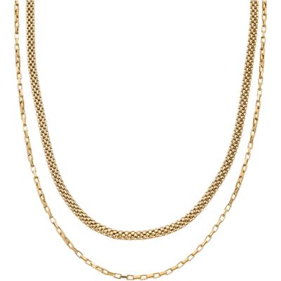 Kette ohne Anhänger SKAGEN "Schmuck Geschenk Edelstahl Halskette Merete", gold (gelbgoldfarben), Halsketten, Damen, Edelstahl, L: 51 B: 5mm, B:5mm