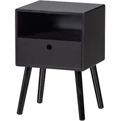Nachtschrank Ozzy Schwarz B: 36cm