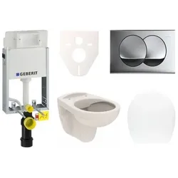 Geberit Wand-WC Set für Einmauerung + Ceramia S-Line WC SIKOGE1U71