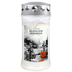 Jeka Gedenk-Kerze  Rose & Barock In stillem Gedenken