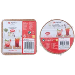 alpina, Untersetzer, Untersetzer 6er-Set, 2-fach sortiert (6x, Glasuntersetzer)