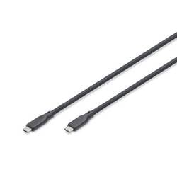 Digitus USB-C® Kabel USB4® USB-C®, USB-C® Stecker 0.5 m Schwarz 16K UHD, 10K UHD, 8K UHD, 4K UHD, mit Knickschutztülle, Silikon, Flexibel AK-300350-005-S
